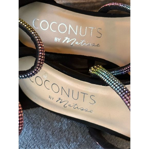 371. Coconuts by Matisse multicolor strap zip up high heels (5.5) - Picture 5 of 6